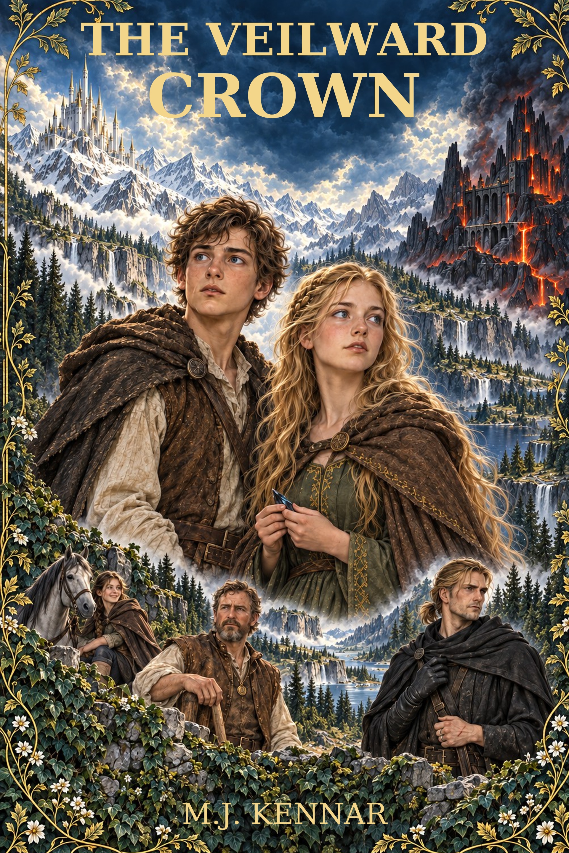 The Veilward Crown cover by M.J. Kennar